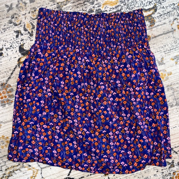 Mossimo Supply Co. Blue Orange Pink Floral Skirt Sz XS 🌸 - Picture 2 of 3